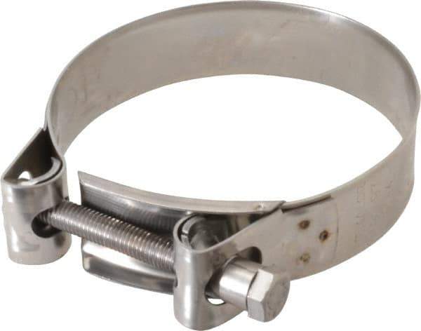 Mikalor - 3-3/4" Hose, 0.98" Wide x 0.04" Thick, T-Bolt Hose Clamp - 3.58 to 3.82" Diam, Stainless Steel - Best Tool & Supply