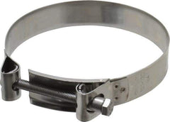 Mikalor - 5" Hose, 0.98" Wide x 0.04" Thick, T-Bolt Hose Clamp - 4.76 to 5.11" Diam, Stainless Steel - Best Tool & Supply