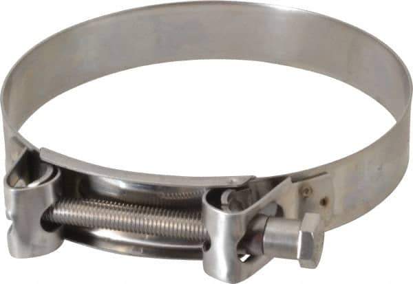 Mikalor - 5-3/4" Hose, 1.1" Wide x 0.051" Thick, T-Bolt Hose Clamp - 5.51 to 5.91" Diam, Stainless Steel - Best Tool & Supply