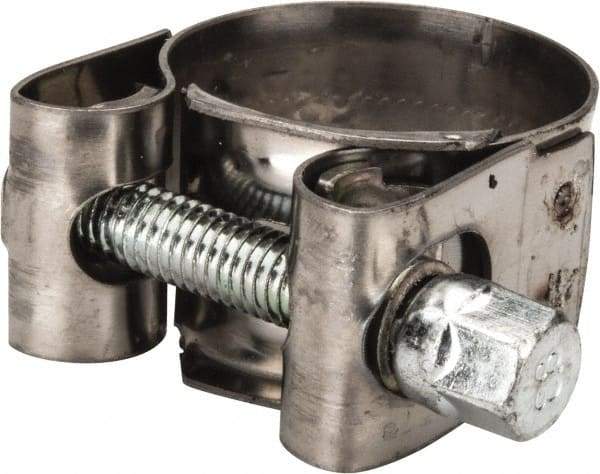 Mikalor - 1" Hose, 0.71" Wide x 0.04" Thick, T-Bolt Hose Clamp - 0.98 to 1.06" Diam, Stainless Steel Band, Housing & Zinc Plated Screw - Best Tool & Supply