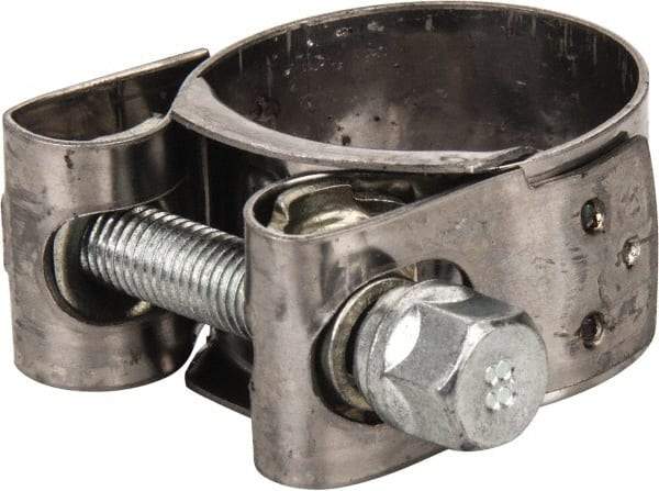 Mikalor - 1-3/16" Hose, 0.78" Wide x 0.04" Thick, T-Bolt Hose Clamp - 1.14 to 1.22" Diam, Stainless Steel Band, Housing & Zinc Plated Screw - Best Tool & Supply