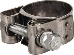 Mikalor - 1-3/16" Hose, 0.78" Wide x 0.04" Thick, T-Bolt Hose Clamp - 1.14 to 1.22" Diam, Stainless Steel Band, Housing & Zinc Plated Screw - Best Tool & Supply