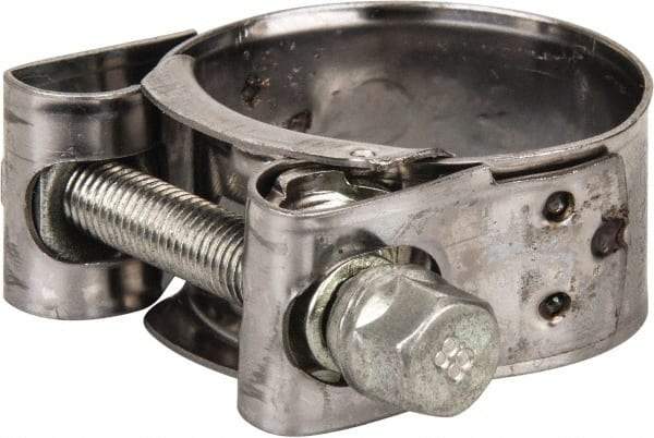 Mikalor - 1-1/2" Hose, 0.78" Wide x 0.04" Thick, T-Bolt Hose Clamp - 1.46 to 1.57" Diam, Stainless Steel Band, Housing & Zinc Plated Screw - Best Tool & Supply