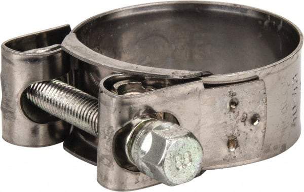 Mikalor - 1-5/8" Hose, 0.78" Wide x 0.04" Thick, T-Bolt Hose Clamp - 1.58 to 1.69" Diam, Stainless Steel Band, Housing & Zinc Plated Screw - Best Tool & Supply