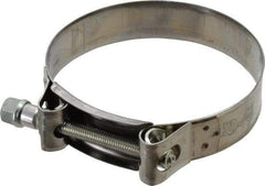 Mikalor - 4-1/4" Hose, 0.98" Wide x 0.04" Thick, T-Bolt Hose Clamp - 4.1 to 4.41" Diam, Stainless Steel Band, Housing & Zinc Plated Screw - Best Tool & Supply