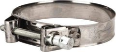 Mikalor - 4-1/2" Hose, 0.98" Wide x 0.04" Thick, T-Bolt Hose Clamp - 4.41 to 4.76" Diam, Stainless Steel Band, Housing & Zinc Plated Screw - Best Tool & Supply