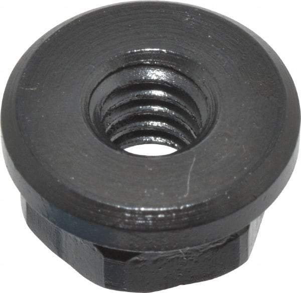 Gibraltar - 1/4-20, 5/8" Flange Diam, 5/16" High, 1/2" Across Flats, Flange Nut - Grade 12L14 Steel, Black Oxide Finish, 3/32" Flange Height, TCMAI - Best Tool & Supply