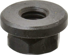 Gibraltar - 5/16-18, 3/4" Flange Diam, 3/8" High, 9/16" Across Flats, Flange Nut - Grade 12L14 Steel, Black Oxide Finish, 1/8" Flange Height, TCMAI - Best Tool & Supply