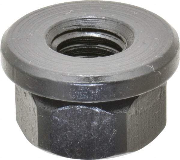 Gibraltar - 3/8-16, 7/8" Flange Diam, 1/2" High, 11/16" Across Flats, Flange Nut - Grade 12L14 Steel, Black Oxide Finish, 1/8" Flange Height, TCMAI - Best Tool & Supply