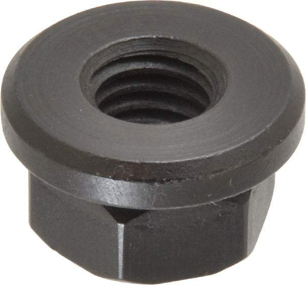 Gibraltar - 7/16-14, 1" Flange Diam, 9/16" High, 3/4" Across Flats, Flange Nut - Grade 12L14 Steel, Black Oxide Finish, 5/32" Flange Height, TCMAI - Best Tool & Supply