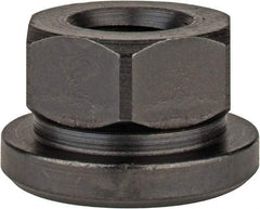 Gibraltar - 1/2-13, 1-1/8" Flange Diam, 11/16" High, 7/8" Across Flats, Flange Nut - Grade 12L14 Steel, Black Oxide Finish, 3/16" Flange Height, TCMAI - Best Tool & Supply