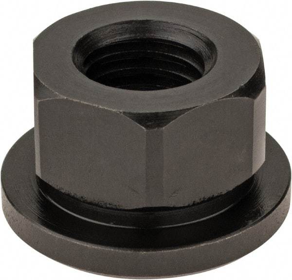 Gibraltar - 5/8-11, 1-3/8" Flange Diam, 13/16" High, 1-1/16" Across Flats, Flange Nut - Grade 12L14 Steel, Black Oxide Finish, 3/16" Flange Height, TCMAI - Best Tool & Supply