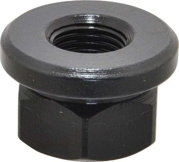 Gibraltar - 1/2-20, 1-1/8" Flange Diam, 11/16" High, 7/8" Across Flats, Flange Nut - Grade 12L14 Steel, Black Oxide Finish, 3/16" Flange Height, TCMAI - Best Tool & Supply