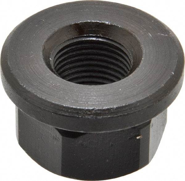 Gibraltar - 5/8-18, 1-3/8" Flange Diam, 13/16" High, 1-1/16" Across Flats, Flange Nut - Grade 12L14 Steel, Black Oxide Finish, 3/16" Flange Height, TCMAI - Best Tool & Supply