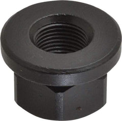 Gibraltar - 3/4-16, 1-5/8" Flange Diam, 1" High, 1-1/4" Across Flats, Flange Nut - Grade 12L14 Steel, Black Oxide Finish, 1/4" Flange Height, TCMAI - Best Tool & Supply