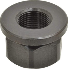 Gibraltar - 1-14, 2" Flange Diam, 1-1/4" High, 1-5/8" Across Flats, Flange Nut - Grade 12L14 Steel, Black Oxide Finish, 1/4" Flange Height, TCMAI - Best Tool & Supply