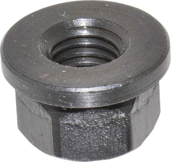 Gibraltar - M10x1.50, 22mm Flange Diam, 13mm High, 17mm Across Flats, Flange Nut - Grade 12L14 Steel, Black Oxide Finish, 3" Flange Height, TCMAI - Best Tool & Supply