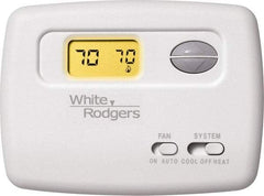 White-Rodgers - 45 to 90°F, 1 Heat, 1 Cool, Digital Nonprogrammable Thermostat - 20 to 30 Volts, Horizontal Mount, Manual Switch - Best Tool & Supply