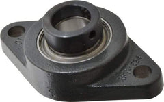 Browning - 1" ID, 4-7/8" OAL x 2-3/4" OAH 2-Bolt Flange - 1,651 Lb Static Cap, 2,801 Lb Dyn Cap, 3-57/64" Btw Mnt Hole Ctrs, Cast Iron - Best Tool & Supply