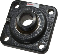 Browning - 1" ID, 3-3/4" OAL x 3-3/4" OAH 4-Bolt Flange - 1,651 Lb Static Cap, 2,801 Lb Dyn Cap, 2-3/4" Btw Mnt Hole Ctrs, Cast Iron - Best Tool & Supply