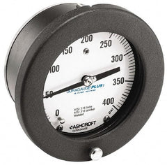 Ashcroft - 4-1/2" Dial, 1/4 Thread, 30-0 Scale Range, Pressure Gauge - Center Back Connection Mount, Accurate to 0.5% of Scale - Best Tool & Supply