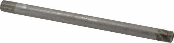 Merit Brass - Schedule 80, 1/8" Pipe x 6" Long, Grade 304/304L Stainless Steel Pipe Nipple - Seamless & Threaded - Best Tool & Supply