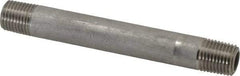 Merit Brass - Schedule 80, 1/4" Pipe x 4" Long, Grade 304/304L Stainless Steel Pipe Nipple - Seamless & Threaded - Best Tool & Supply