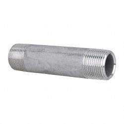 Merit Brass - Schedule 80, 3/4" Pipe x 4" Long, Grade 304/304L Stainless Steel Pipe Nipple - Seamless & Threaded - Best Tool & Supply