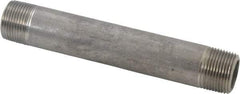 Merit Brass - Schedule 80, 3/4" Pipe x 6" Long, Grade 304/304L Stainless Steel Pipe Nipple - Seamless & Threaded - Best Tool & Supply