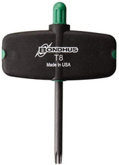 Bondhus - T8 Standard Torx Key - Wing Handle, Protanium High Torque Steel, 1-1/2" Length Under Head, 3" OAL - Best Tool & Supply