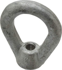 Gibraltar - 2,700 Lb Capacity, 3/8-16 Thread, Galvanized Finsih, Carbon Steel Heavy Duty Lifting Eye Nut - Grade C-1030, 2-1/2" High, 1-1/4" Inside & 2" Outside Eye Diam, 7/8" Bell/Base Width - Best Tool & Supply