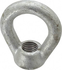 Gibraltar - 5,000 Lb Capacity, 3/4-10 Thread, Galvanized Finsih, Carbon Steel Heavy Duty Lifting Eye Nut - Grade C-1030, 3" High, 1-1/2" Inside & 2-1/2" Outside Eye Diam, 1-3/8" Bell/Base Width - Best Tool & Supply