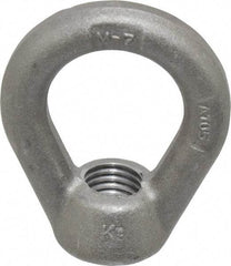 Gibraltar - 5,000 Lb Capacity, 3/4-10 Thread, Self Colored, Carbon Steel Heavy Duty Lifting Eye Nut - Grade C-1030, 3" High, 1-1/2" Inside & 2-1/2" Outside Eye Diam, 1-3/8" Bell/Base Width - Best Tool & Supply