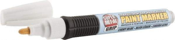 Super Met-Al - Light Blue Paint Marker - Fiber Tip, Oil Based - Best Tool & Supply