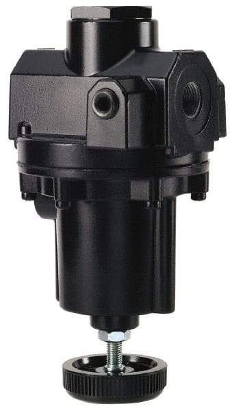 ARO/Ingersoll-Rand - 3/8 NPT Port, 200 CFM, Zinc Diaphragm Operated Regulator - 0 to 60 psi Range, 400 Max psi Supply Pressure, 1/4" Gauge Port Thread, 3.62" Wide x 7.2" High - Best Tool & Supply