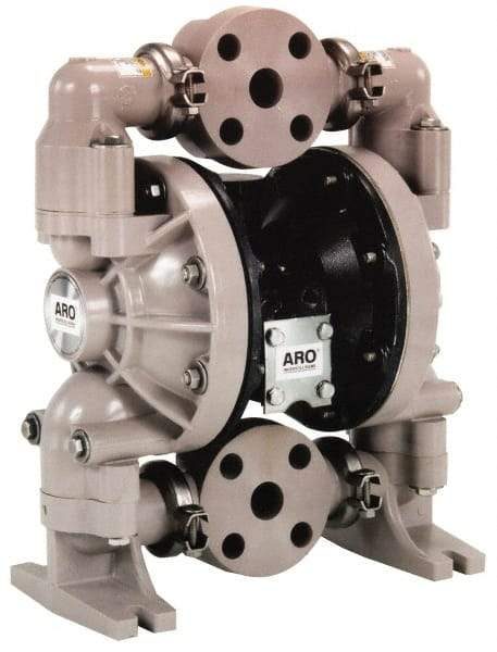 ARO/Ingersoll-Rand - 2" NPT, Nonmetallic, Air Operated Diaphragm Pump - PTFE Diaphragm, Polypropylene Housing - Best Tool & Supply