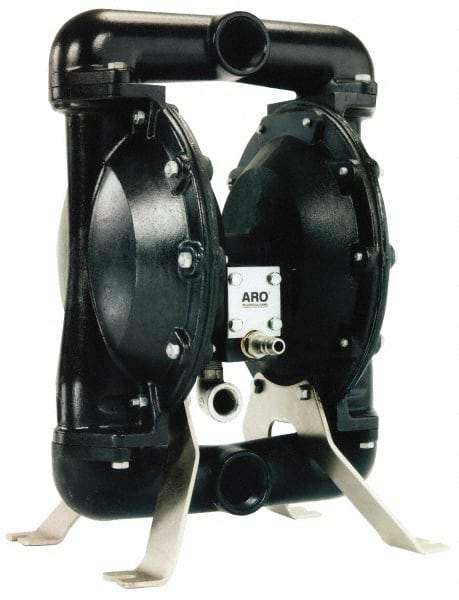 ARO/Ingersoll-Rand - 1-1/2" NPT, Metallic, Air Operated Diaphragm Pump - PTFE Diaphragm, Aluminum Housing - Best Tool & Supply