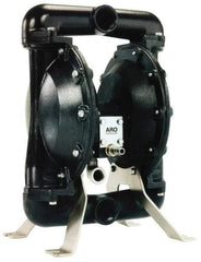 ARO/Ingersoll-Rand - 1" NPT, Metallic, Air Operated Diaphragm Pump - Santoprene Diaphragm, Aluminum Housing - Best Tool & Supply