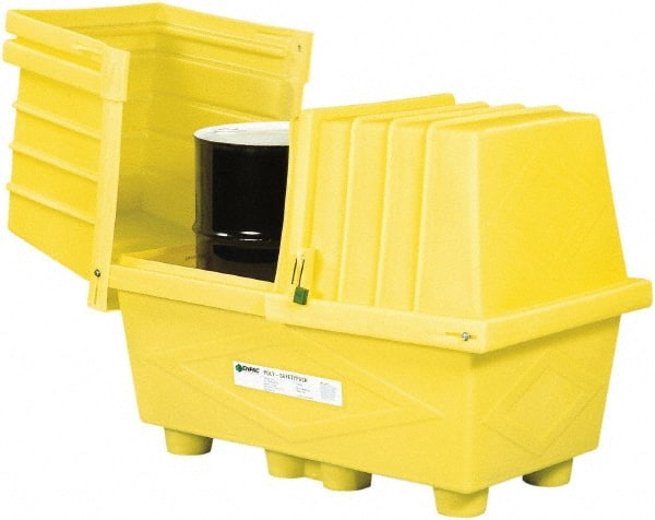 Enpac - Drum Storage Units & Lockers Type: Drum Storage Locker w/Drain Number of Drums: 2 - Best Tool & Supply