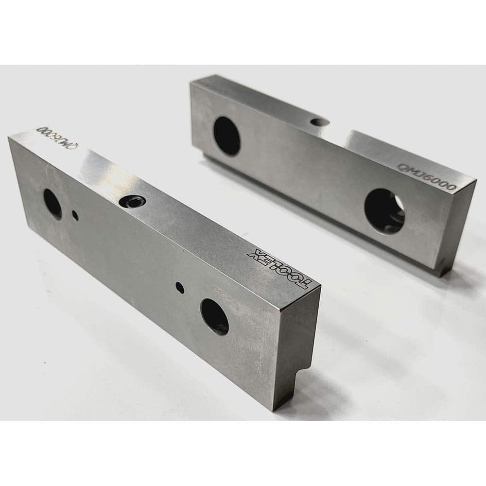 TE-CO - Vise Jaw Sets; Jaw Width (mm): 152.4 ; Jaw Width (Inch): 6 ; Jaw Width (Decimal Inch): 6 ; Set Type: Component Kit ; Material: Steel ; Vise Compatibility: 6" Vises - Exact Industrial Supply