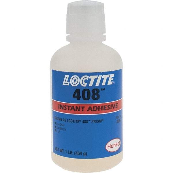 Loctite - 16 oz Bottle Clear Instant Adhesive - 408 1 LB BOTTLE PRISM INSTANT ADHESIVE - Best Tool & Supply