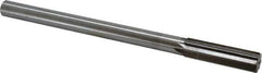 Interstate - 0.654" High Speed Steel 6 Flute Chucking Reamer - Straight Flute, 9/16" Straight Shank, 2-1/4" Flute Length, 9" OAL - Best Tool & Supply