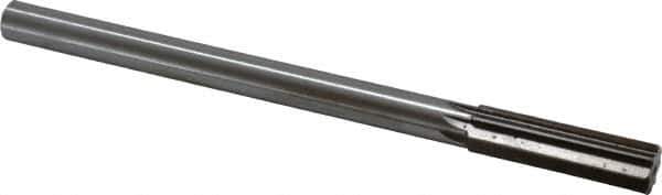 Interstate - 0.679" High Speed Steel 6 Flute Chucking Reamer - Straight Flute, 9/16" Straight Shank, 2-1/4" Flute Length, 9" OAL - Best Tool & Supply