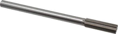 Interstate - 0.698" High Speed Steel 6 Flute Chucking Reamer - Straight Flute, 9/16" Straight Shank, 2-1/4" Flute Length, 9" OAL - Best Tool & Supply