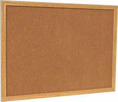 UNIVERSAL - 24" Wide x 18" High Open Cork Bulletin Board - Wood Frame, Natural Tan - Best Tool & Supply