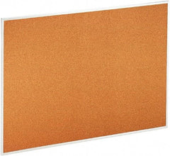 UNIVERSAL - 48" Wide x 36" High Open Cork Bulletin Board - Natural Cork, Aluminum Frame - Best Tool & Supply