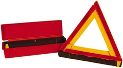 NMC - 3 Piece, Emergency Warning Triangle Safety Kit - Three Reflective Triangles in Plastic Carrying Case - Best Tool & Supply