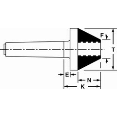 Riten - Dead Centers; Center Type: Solid Center ; Shank Type: Morse Taper ; Shank Taper Size: 5MT ; Point Style: Long ; Carbide-Tipped: No ; Head Diameter (Inch): 1/2 - Exact Industrial Supply