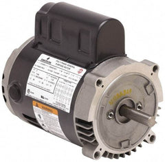 US Motors - 1/2 hp, ODP Enclosure, Manual Thermal Protection, 1,625 RPM, 115 Volt, 60 Hz, Single Phase Permanent Split Capacitor (PSC) Motor - Size 56 Frame, Rigid Mount, 1 Speed, Ball Bearings, 5.00 Full Load Amps, B Class Insulation, Reversible - Best Tool & Supply