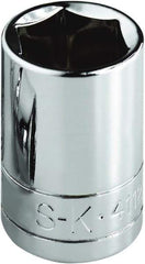 SK - 7/8", 1/2" Drive, Standard Hand Socket - 6 Points, Steel, Chrome Finish - Best Tool & Supply